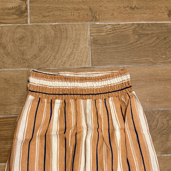Striped Tan and White Women's Skirt - Picture 3 of 4